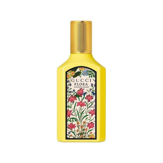 Gucci Flora Gorgeous Orchid Eau de Parfum – Ein luxuriöser Damenduft mit spritzigen Kopfnoten von Grapefruit und rosa Pfeffer, opulenten Herznoten aus Orchidee, Jasmin und Pfingstrose sowie einer warmen Basis aus Sandelholz, Vanille und Patchouli. Entdecken Sie sinnliche Eleganz mit einer Parfümprobe bei Parfümproben-bestellen.com.