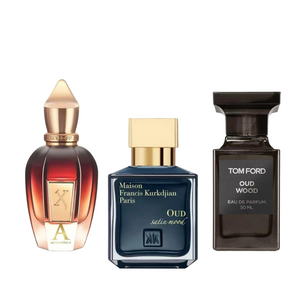 Men’s Winter Set für Männer - Parfümprobe • Duftprobe mit Xerjoff Alexandria II, Maison Francis Kurkdjian Oud Satin Mood und Tom Ford Oud Wood • Luxuriöse Winterdüfte mit Noten von Oud, Vanille, Zimt und Rose • Sinnliche und warme Parfums für die kalte Jahreszeit • Jetzt bestellen.