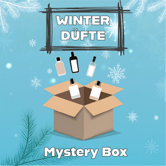 Winter Parfüm Mystery Box – Drei luxuriöse Duftproben à 3 ml • Mit klar gekennzeichneten Flakons • Exklusive Winterdüfte mit wärmenden, holzigen und sinnlichen Noten • Perfekt zum Entdecken und Verschenken • Jetzt bestellen.