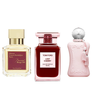 Women’s Winter Set für Frauen - Parfümproben • Duftprobe mit Maison Francis Kurkdjian Baccarat Rouge 540, Tom Ford Lost Cherry und Parfums de Marly Delina • Luxuriöse Winterdüfte mit Noten von Safran, Kirsche, Rose und Vanille • Sinnliche und elegante Parfums für die kalte Jahreszeit • Jetzt bestellen.